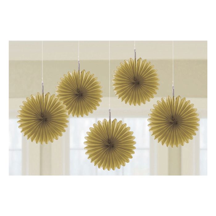 Goldene Rosetten 5x - 15,2 cm