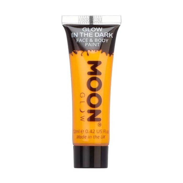 Selbstleuchtende Gesichts- und Körperfarbe, orange Moon Creations - 12 ml 
