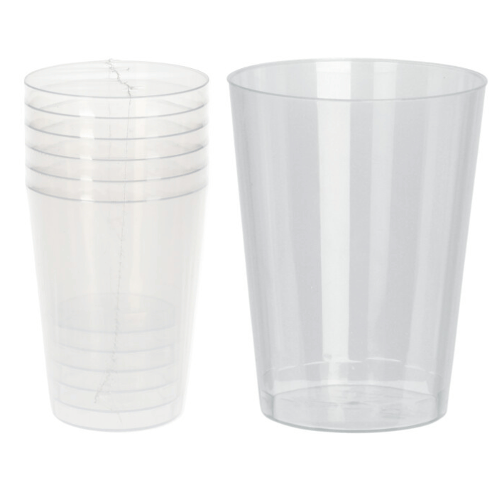 280 ml drinksglas 6x hård plast genanvendelig