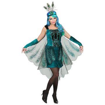 Prächtiges Pfauenkleid für Damen