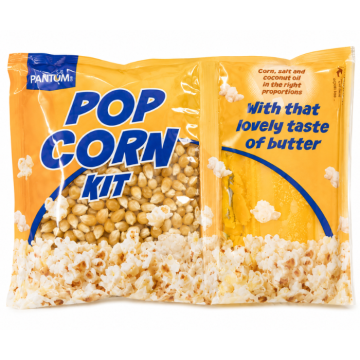 Popcorn 25x Popcornportionen mit Mais, Salz und Kokosöl (3pk)