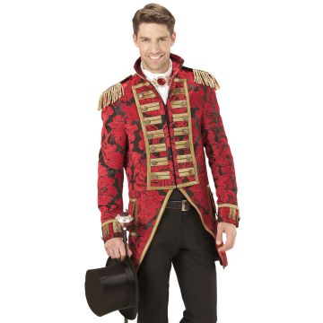 Rote Gala-Jacke mit goldenen Details