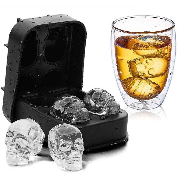 Totenkopf-Eiswürfelform große Eiswürfel