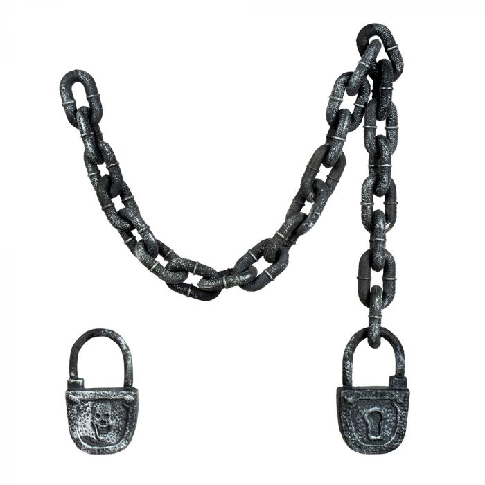 Gruselige Kette mit Schloss - 120 cm