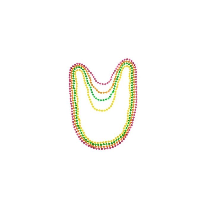 UV Perlenhalskette Set 4x