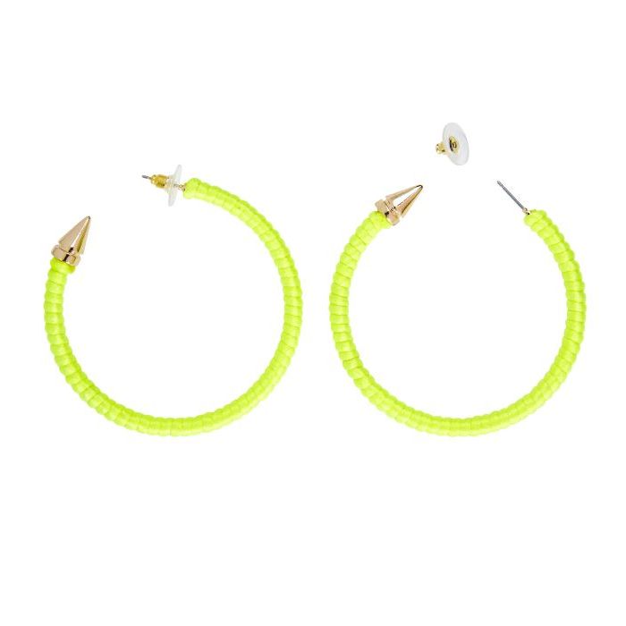 80er Ohrringe Hoops Gelb