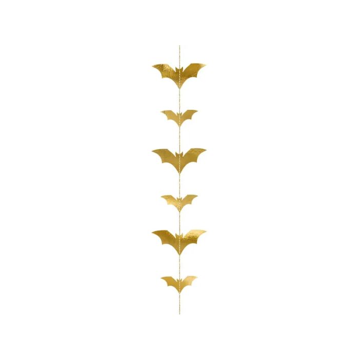 Goldene Fledermausgirlande - 1,5 Meter