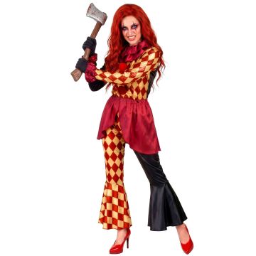 Gruselig Clownkostüm für Damen