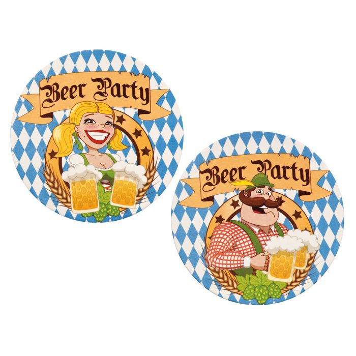 Oktoberfest Glasuntersetzer 10x Bierparty