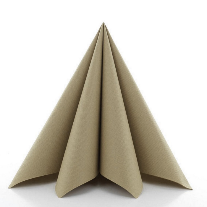 Luxusservietten naturbraun 12x - 40x40 cm