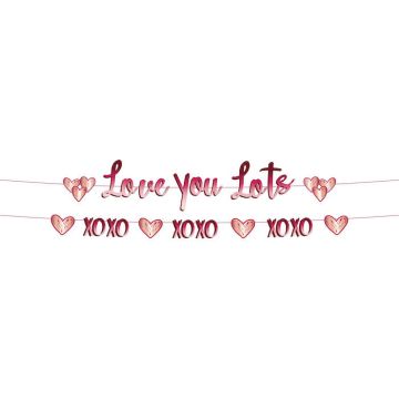 "Love You Lots" Herz-Girlande - 14 x 150 cm