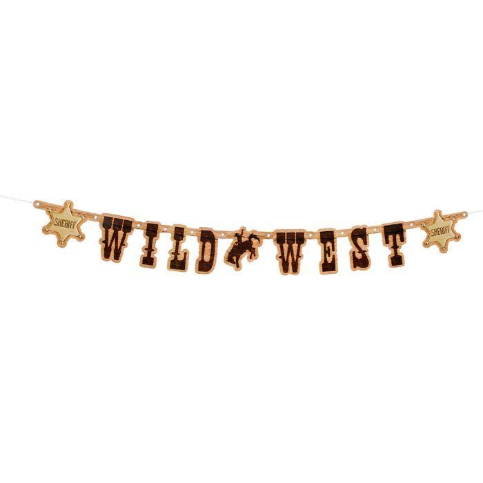 Cowboy Wilder Westen Papgirlande - 110 cm