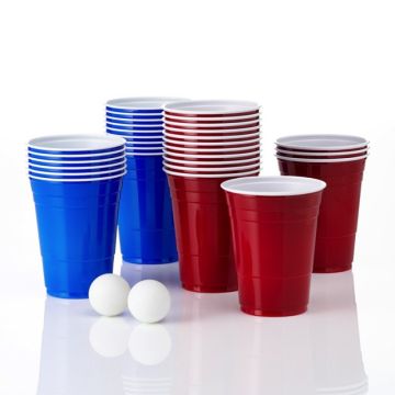 Beer Pong Paket mit 24x Bechern und 2x Bällen