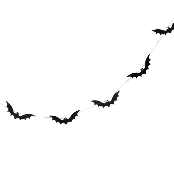 Halloween Fledermaus LED Lichterkette - 2 m