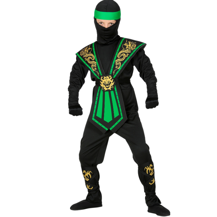 Grøn ninja kostume til børn