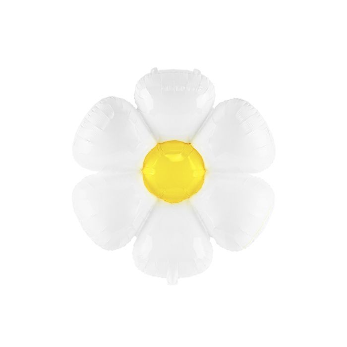 Weißer Blumen-Folienballon - 103 cm 