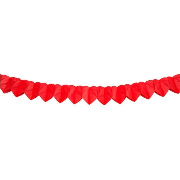 Rote Girlande mit Herzen - 2 m