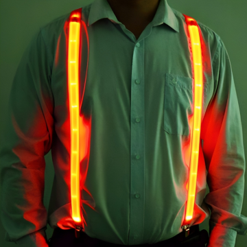 Rote LED-Hosenträger Neon