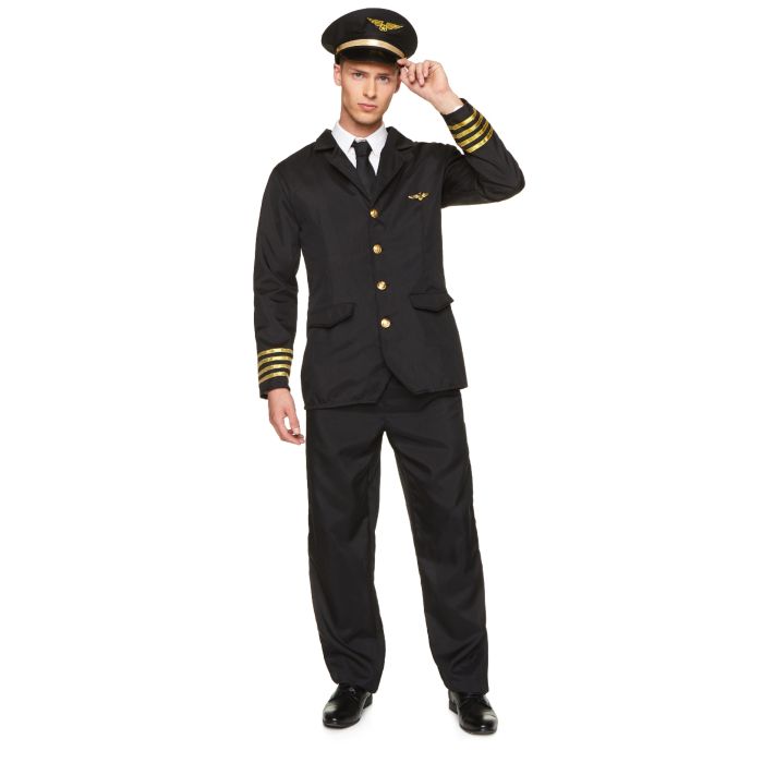 Passagierflugzeug Pilot Kostüm