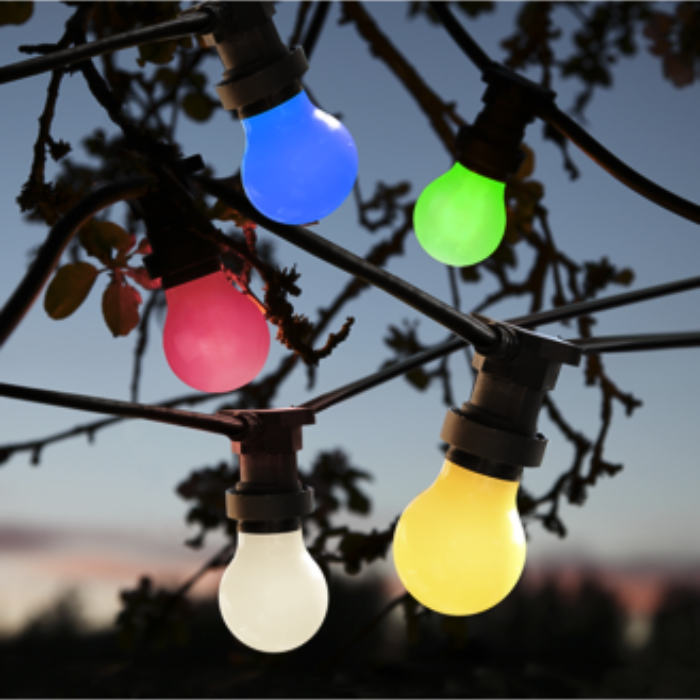 Multicolour Lichterkette 5 Meter mit 10 Birnen