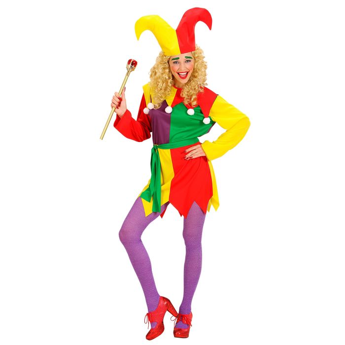 Narrenkostüm für Damen mit Kleid