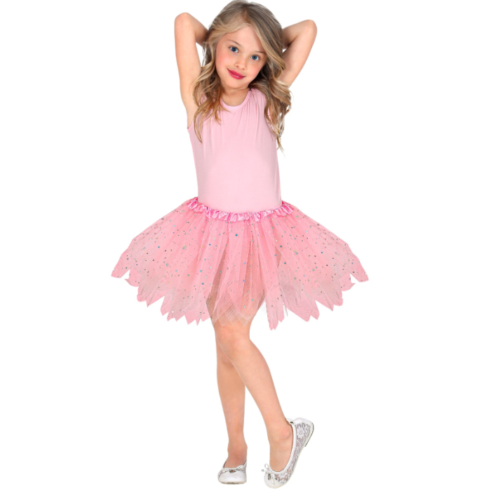 Rosa Glitzer-Tutu-Tüllrock für Kinder