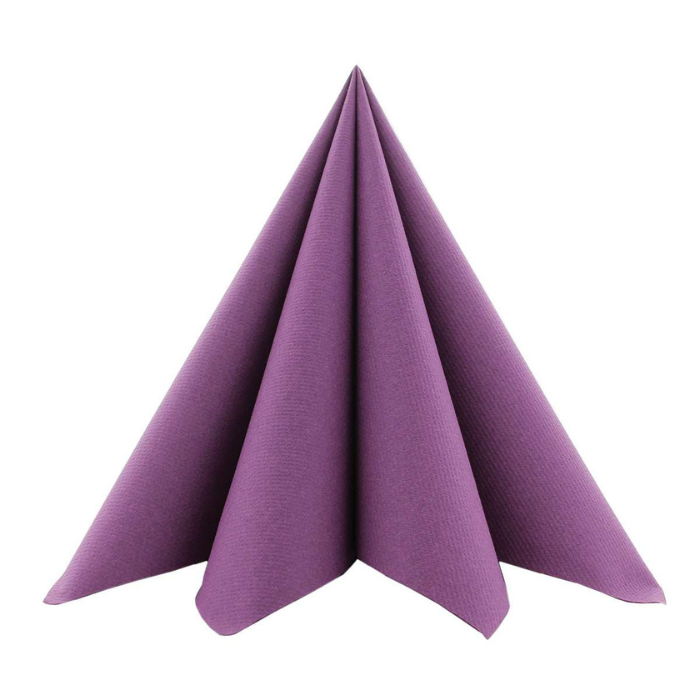 Luxus Servietten Dunkellila 12x - 40x40 cm