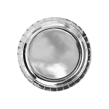 Silberne Teller 6x - 23 cm
