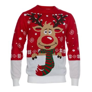 Weihnachtspullover Rudolf aus Bio-Baumwolle