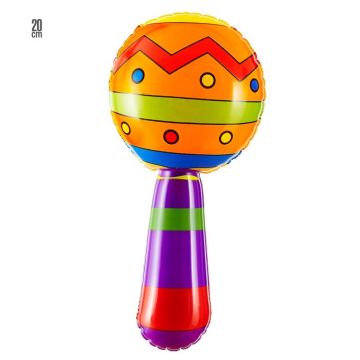 Mexikanische aufblasbare Maracas mit Klang - 20 CM