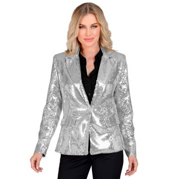 Paillettenjacket für Damen in Silber