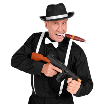 Gangster-Set Kostüm - 4 Teile