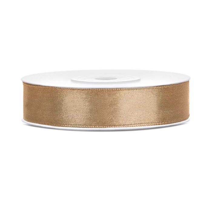 Goldenes Satinband - 12 mm x 25 m