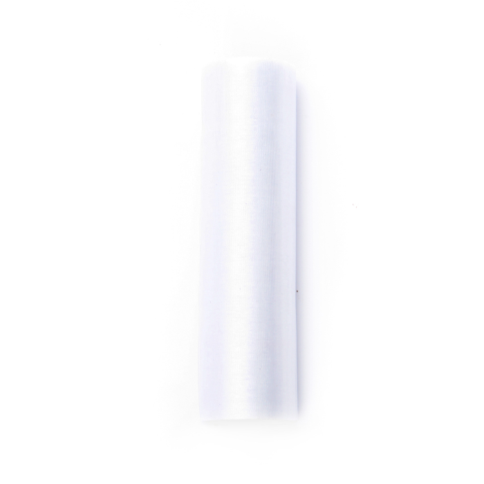 Organza Tischläufer Schmal Weiß - 0,16 x 9 Meter