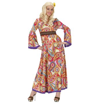 Hippiekleid für Damen in warmen Farben