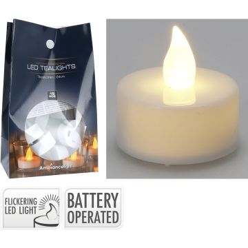 LED-Teelichter 15 stk. mit flackerndem Licht