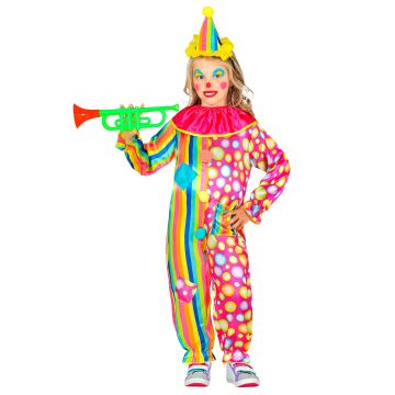Clownkostüm mit Kragen und Minihat