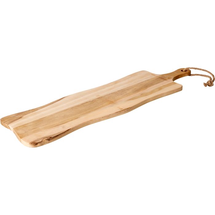 Schneidebrett aus lackiertem Teak mit Griff ca. 69 cm