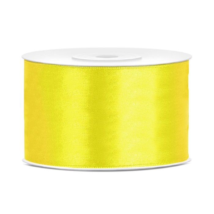 Gelbes Satinband - 38 mm x 25 m