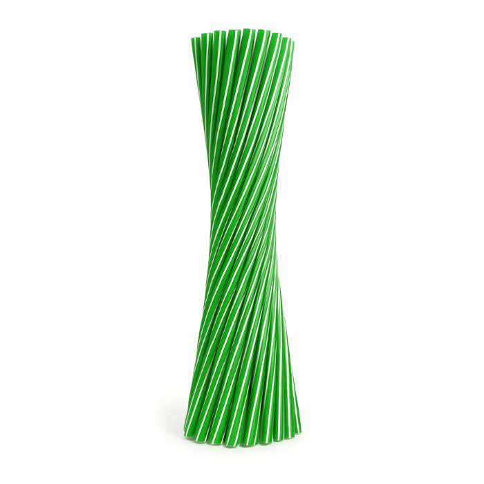 Strohhalme grün 6x220 mm Mehrweg 50x