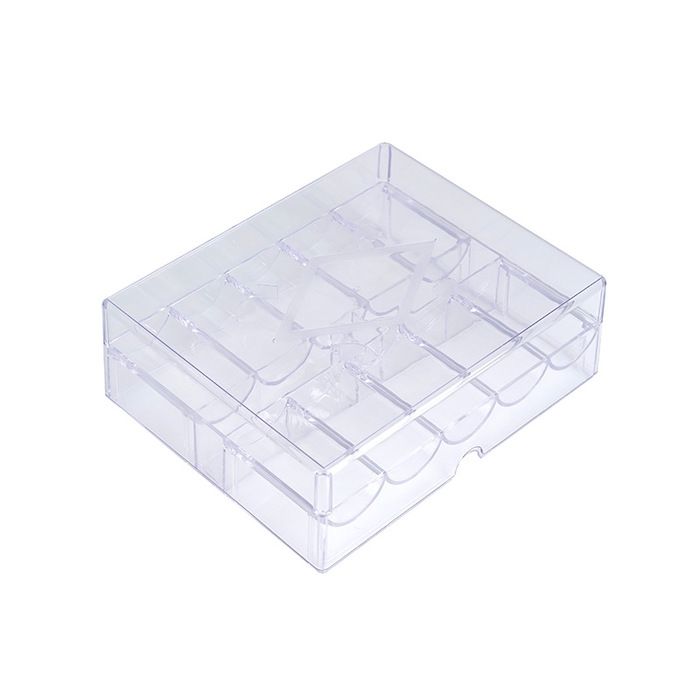 Transparente Poker Chips-Box mit Deckel