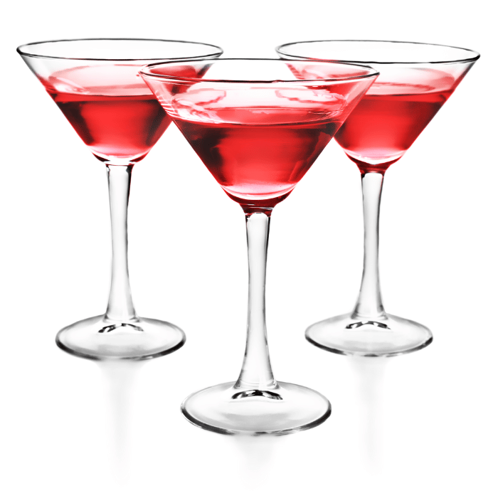 Martini Cocktailgläser 4x - 260 ml