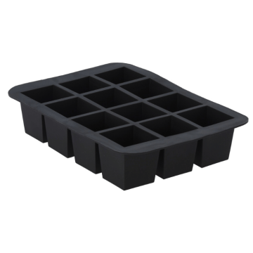Gummi-Eiswürfelform für 12x 4x4x4 cm Eiswürfel