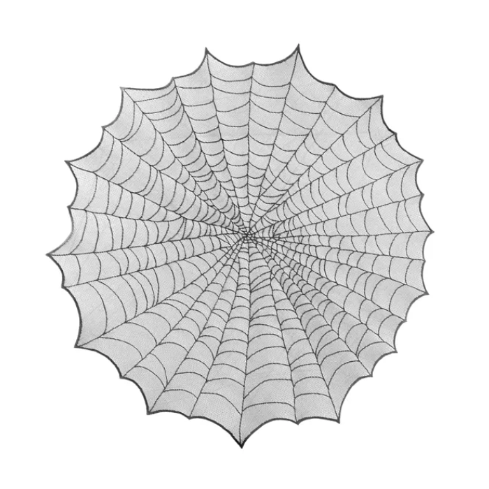 Spinnennetz Tischdecke rund - 124 cm