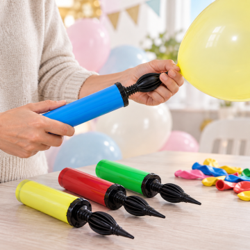 Ballon manuelle Pumpe assortiert - 28,5x5 cm
