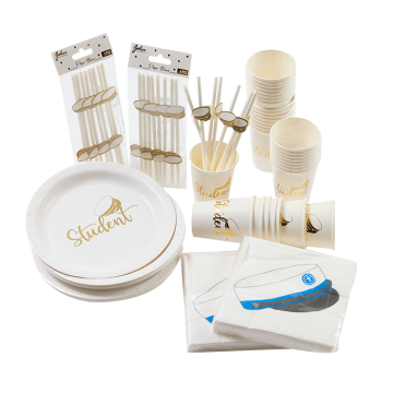 Blaues Basis-Studentenfahrten-Eltern-Deko-Paket