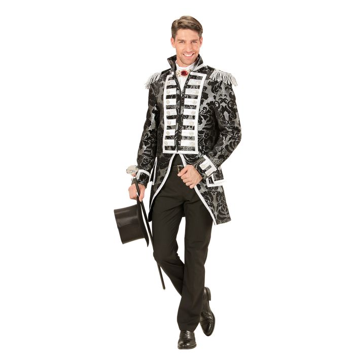 Silberne Jacquard-Paradejacke für Herren