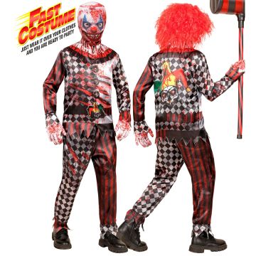 Gemeiner Clownkostüm für Kinder mit Maske
