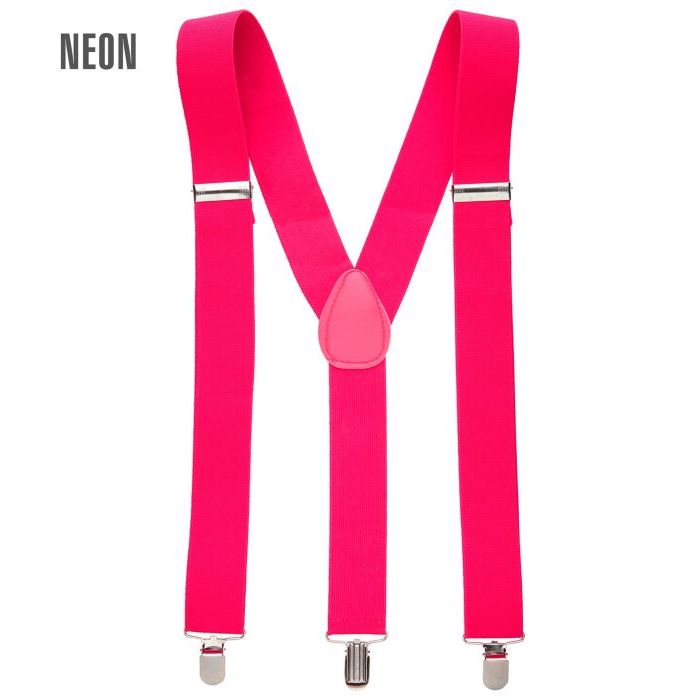 Neon pink Hosenträger