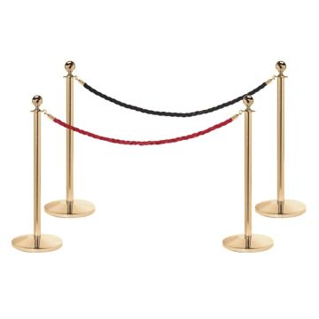 VIP Absperrpfosten Gold 100 cm Edelstahl